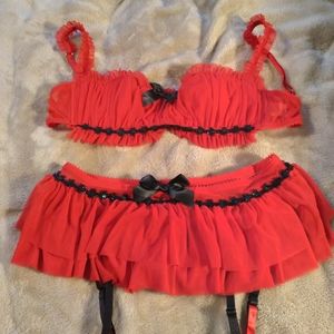 Two Piece Valentines Day Lingerie Set